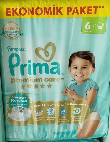 پوشک بچه پریما سایز6تعداد35عدد
