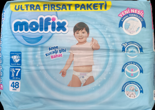 پوشک بچه مولفیکس سایز 7تعداد48عددی