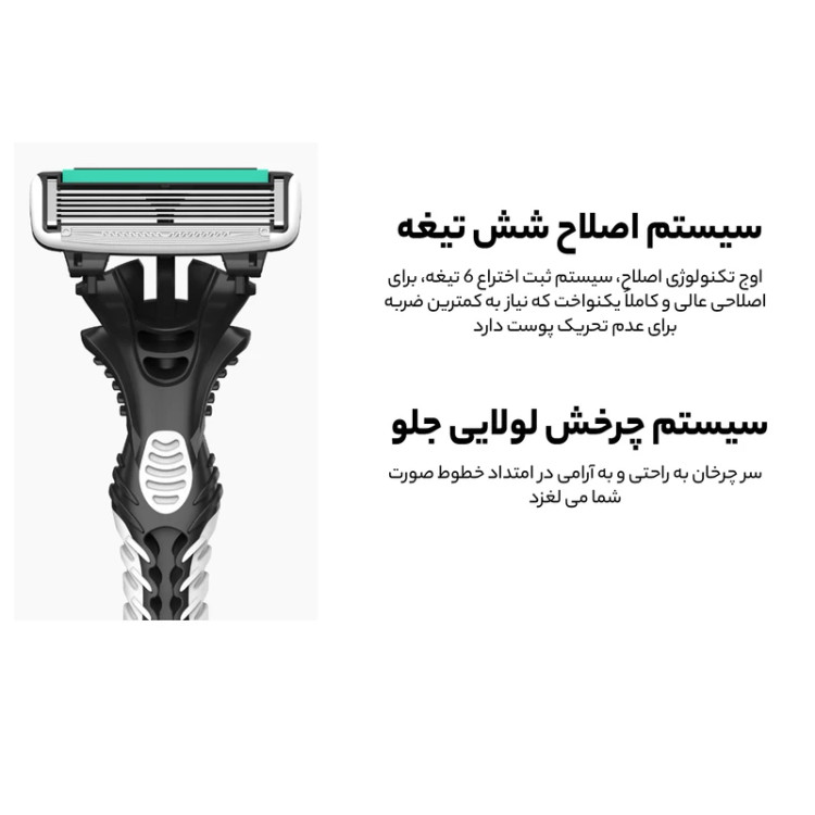 تیغ شش لبه تکی دورکو DORCO مدل Pace 6